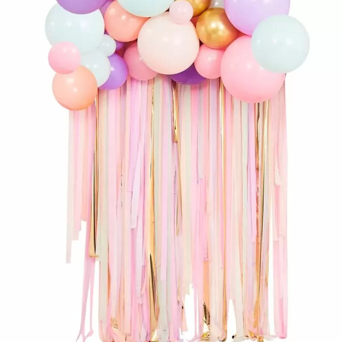 Ballonnenbogen-Ginger Ray Backdrop Pastel Streamers En Ballonnen Mix It Up