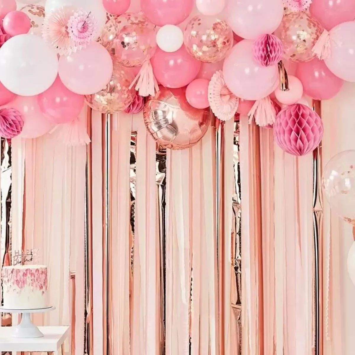 Ballonnenbogen-Ginger Ray Ballonnenboog Met Decoratie Roze Mix It Up