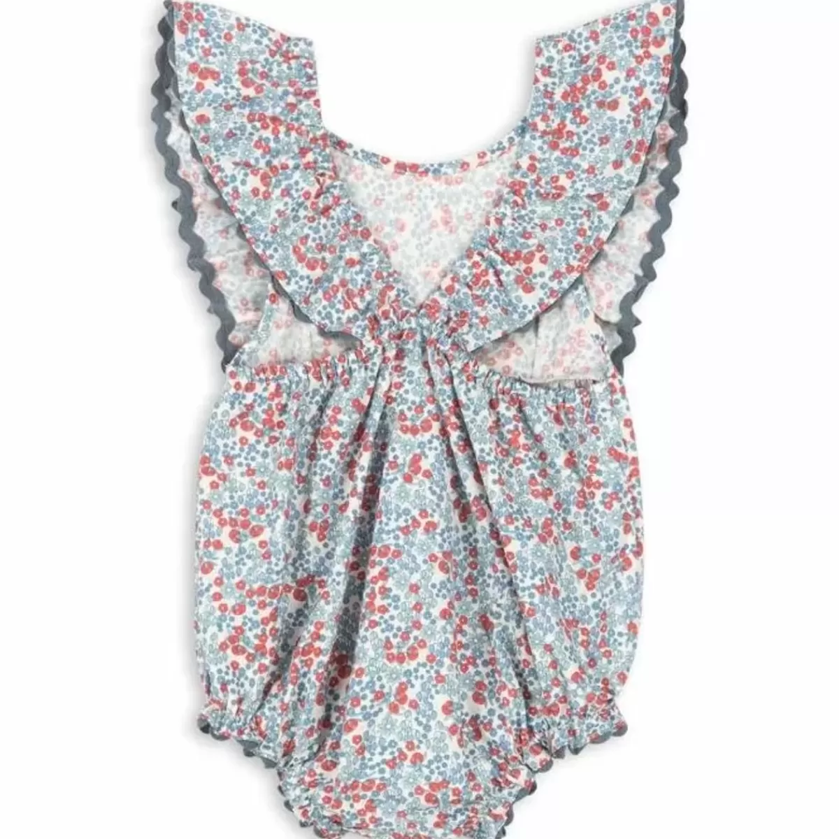 Rompers & Boxpakjes-Konges Slojd Bestel De Schattige Romper Verbena Bibi Blue Vandaag - Shop Nu!