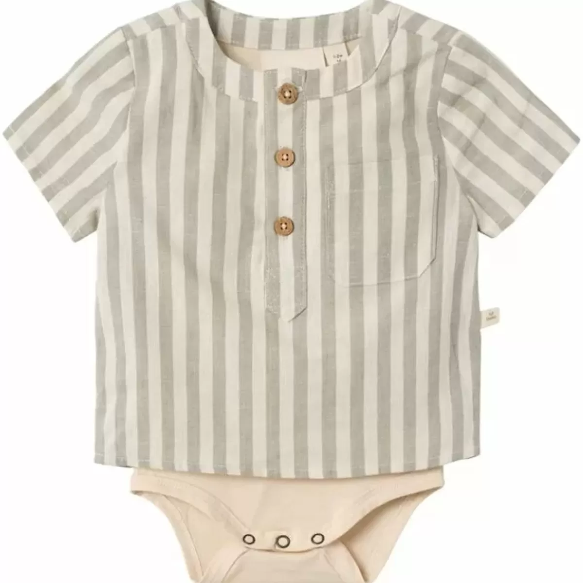 Rompers & Boxpakjes-Lil' Atelier Bestel Nu Het Schattige Lil' Atelier Romper Shirt Dino Turtledove - Perfect Voor Jouw Kleintje!