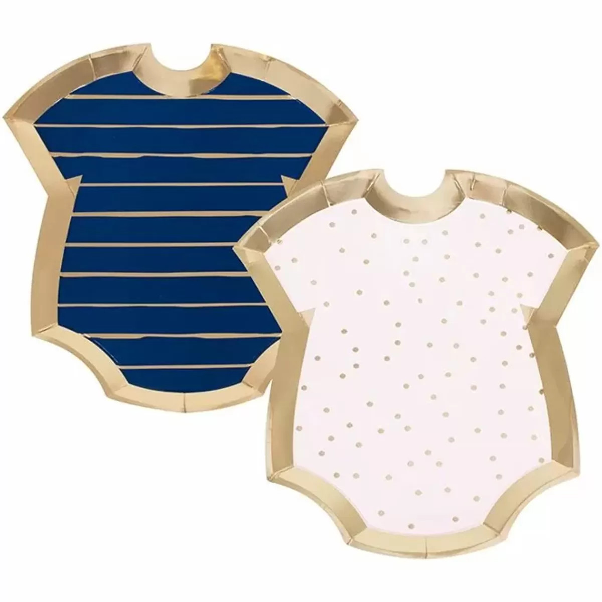 Pink And Navy-Ginger Ray Bordjes Rompers Navy & Pink Gender Reveal (8St)