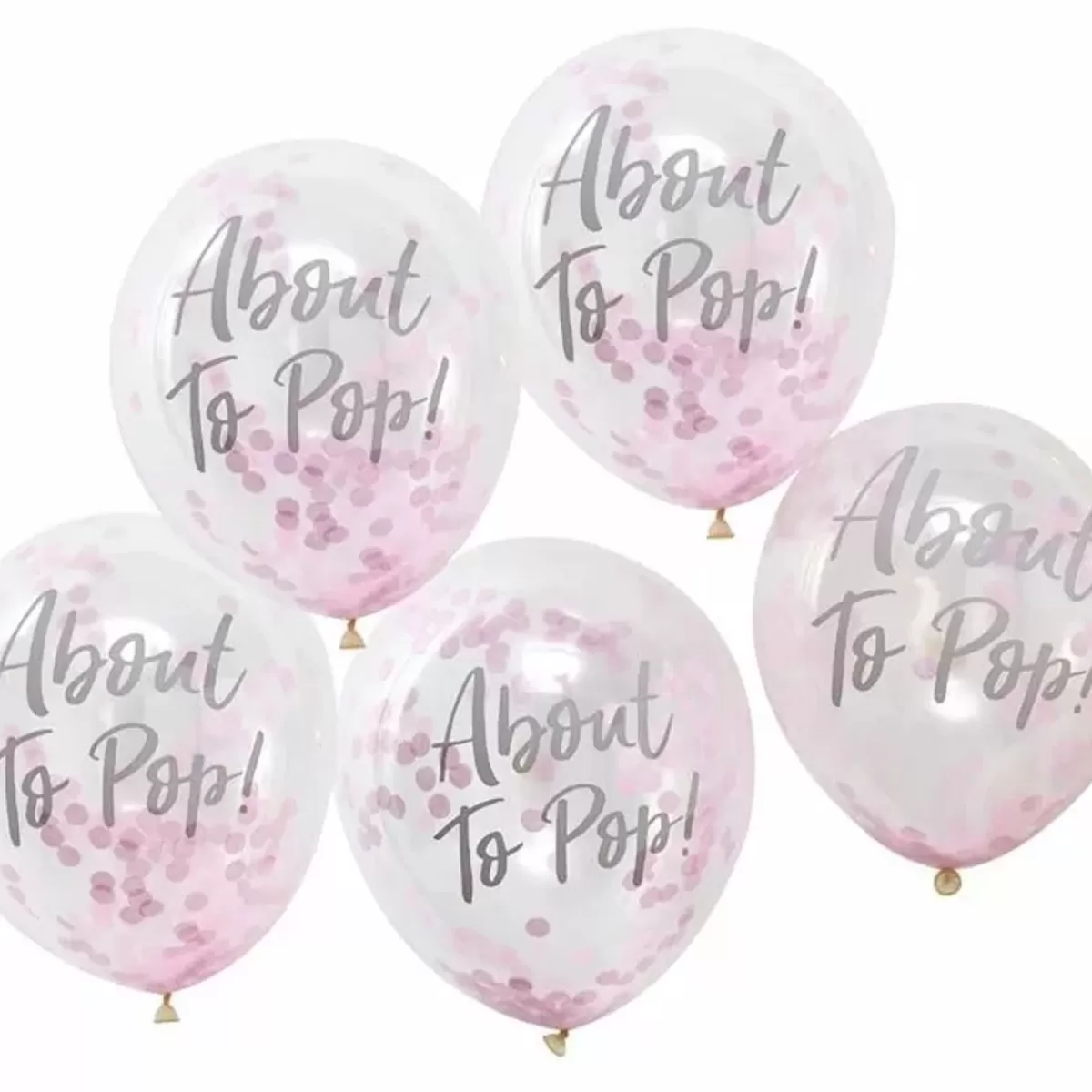 Twinkle Twinkle-Ginger Ray Confetti Ballonnen About To Pop Roze Oh Baby!