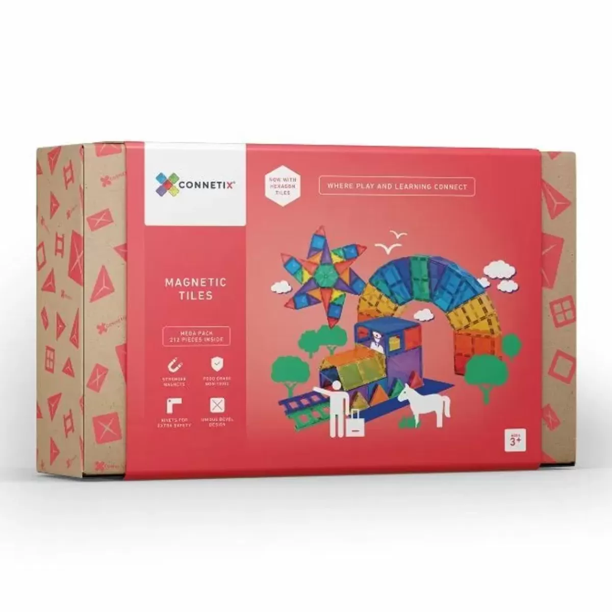 Bouwspeelgoed-Connetix Tiles Rainbow Mega Pack (212St)