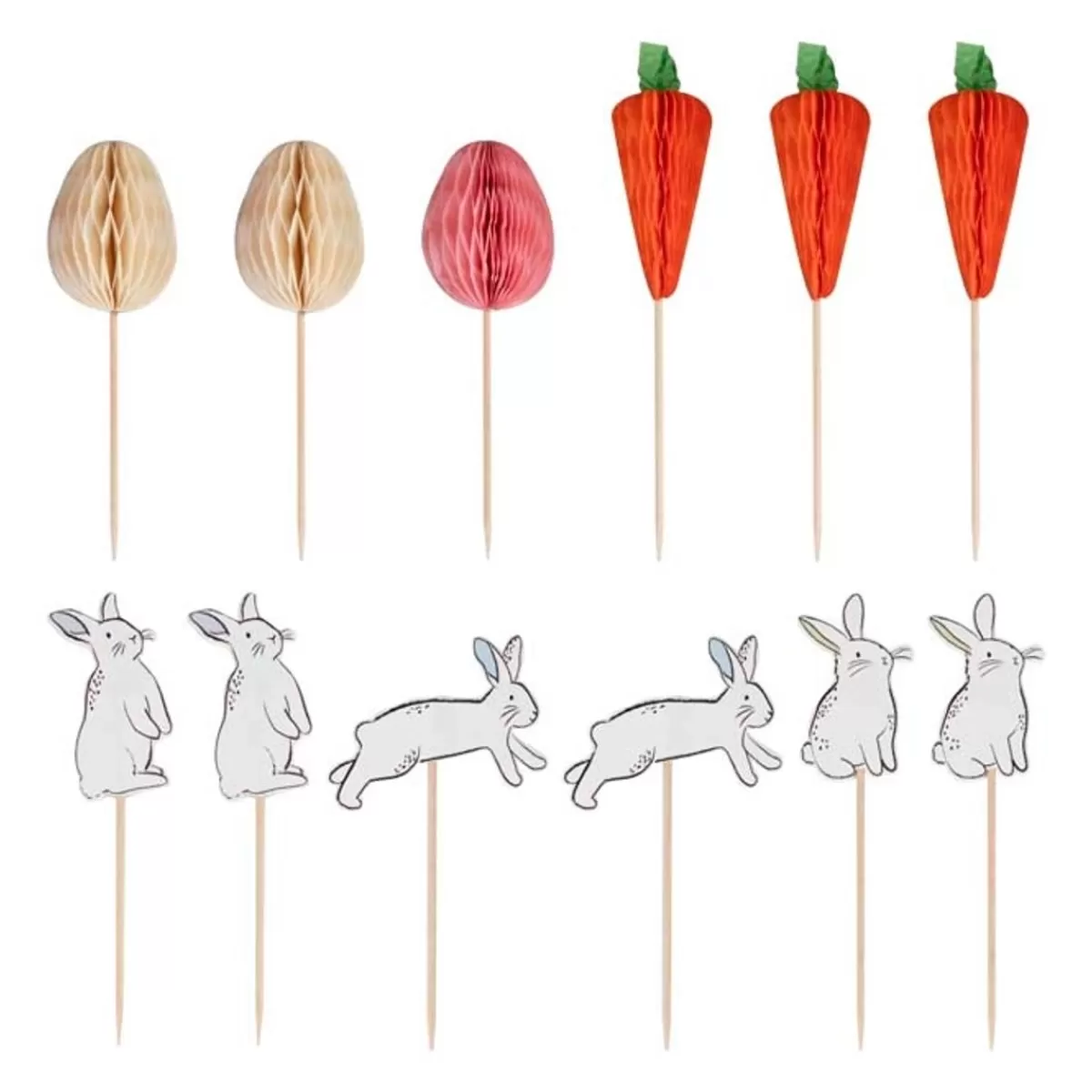 Pasen-Ginger Ray Cupcake Toppers Bunny Hop Hop Hooray (12St)