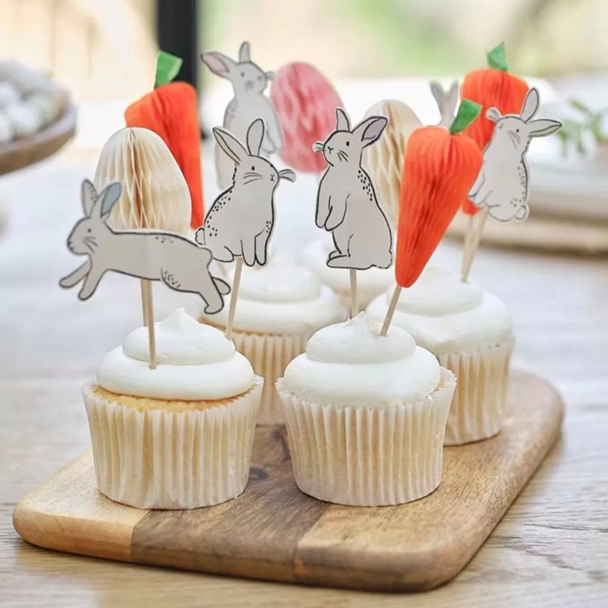 Pasen-Ginger Ray Cupcake Toppers Bunny Hop Hop Hooray (12St)