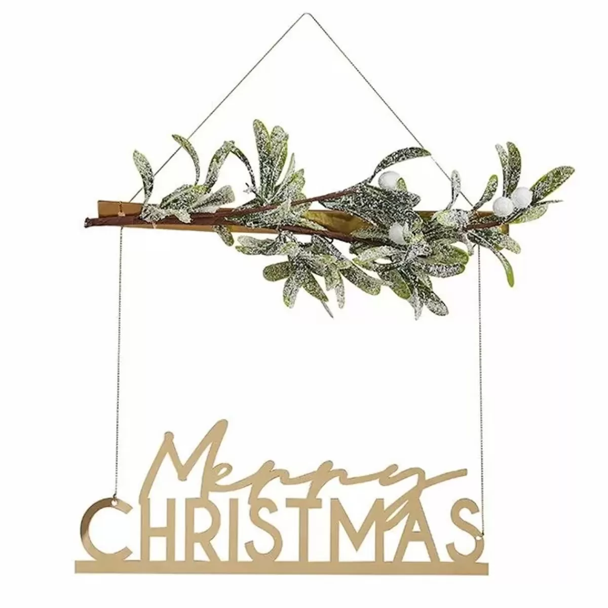 Kerst-Ginger Ray Decoratiehanger Merry Christmas Goud Nordic Noel