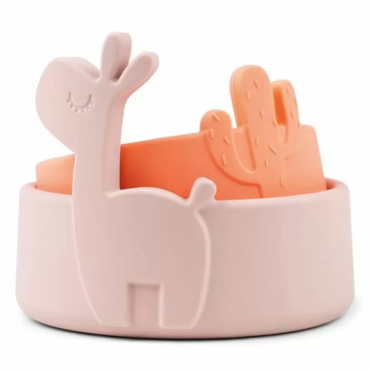 Bakjes & Kommetjes-Done by Deer Siliconen Kommen (2St) Lalee Powder/Coral