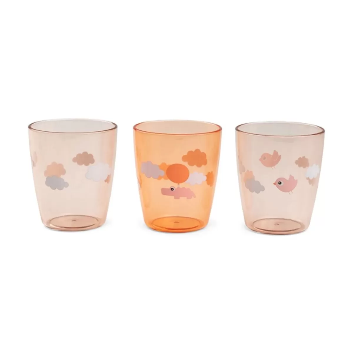 Drinkbekers-Done by Deer Yummi Mini Glazen Happy Clouds Papaya (3St)