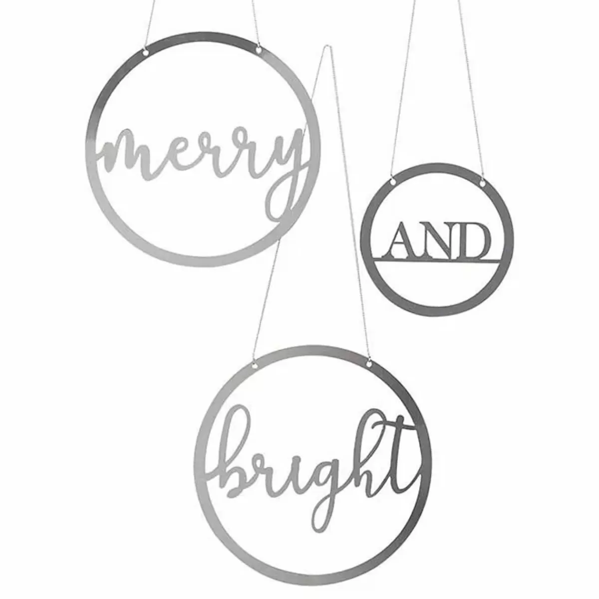 Kerst-Ginger Ray Hangdecoratie Merry And Bright Season For Silver