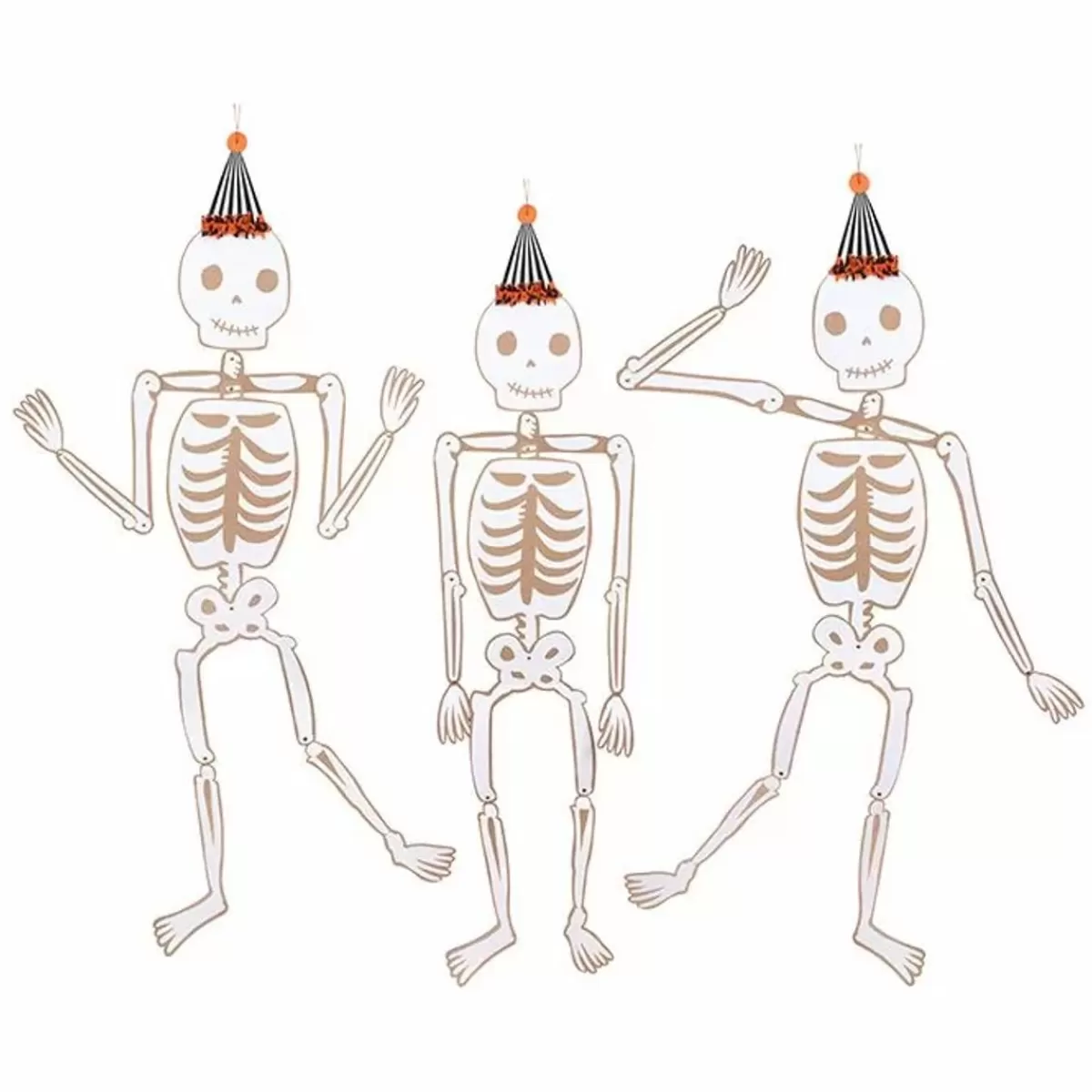 Halloween-Meri Meri Hangdecoratie Skeletten Vintage Halloween (3St)