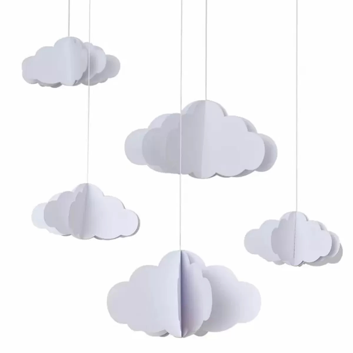 Hello World-Ginger Ray Hangdecoratie Wolken (5St) Hello Baby