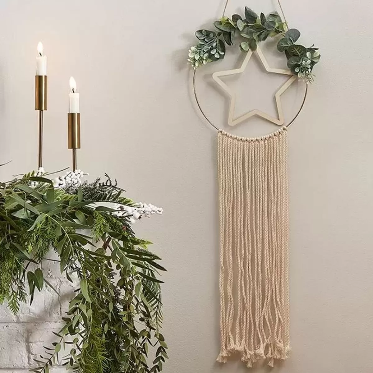 Kerst-Ginger Ray Houten Decoratiehanger Star Nordic Noel