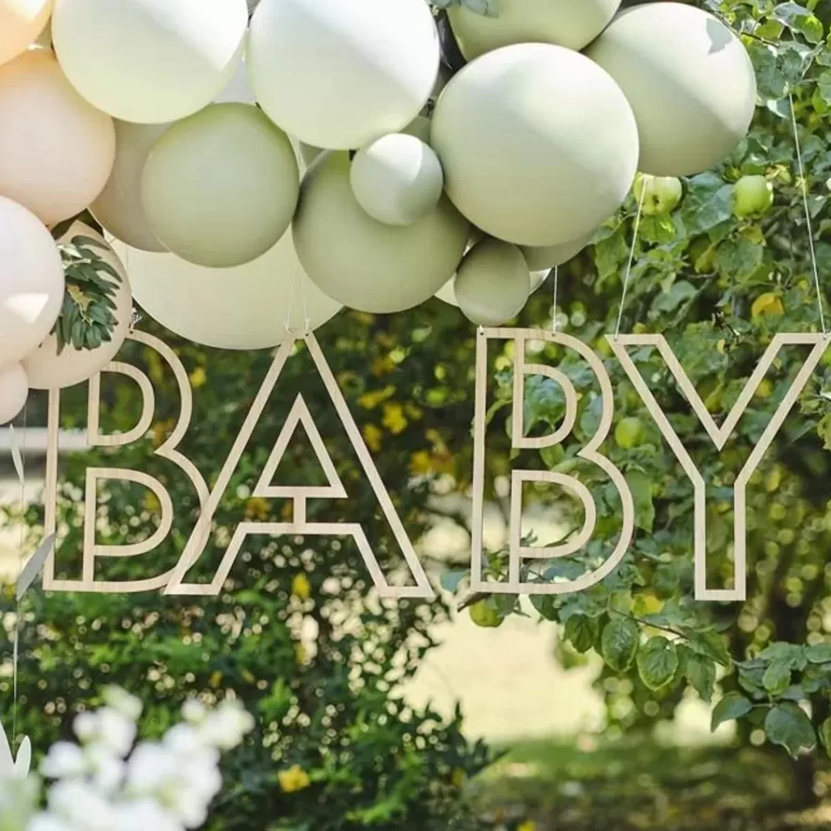Floral Baby-Ginger Ray Houten Decoratieletters Baby Botanical Baby
