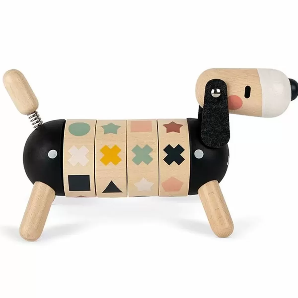 Educatief Speelgoed-Janod Houten Hond Met Vormen En Kleuren Sweet Cocoon