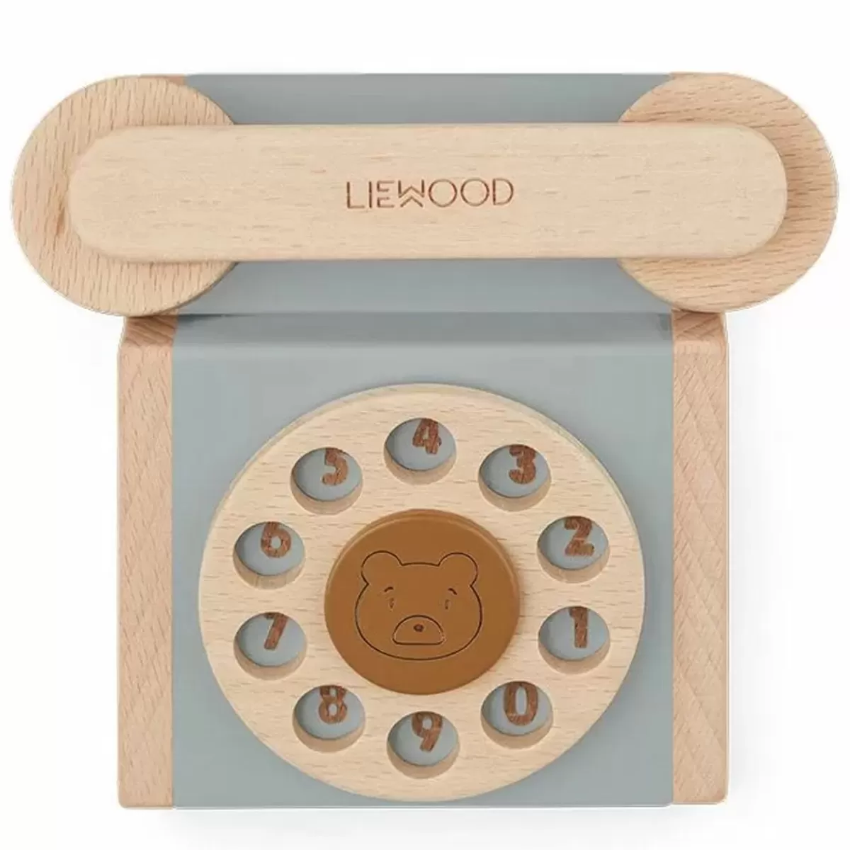 Rollenspellen-Liewood Houten Speelgoedtelefoon Selma Classic Blue Fog