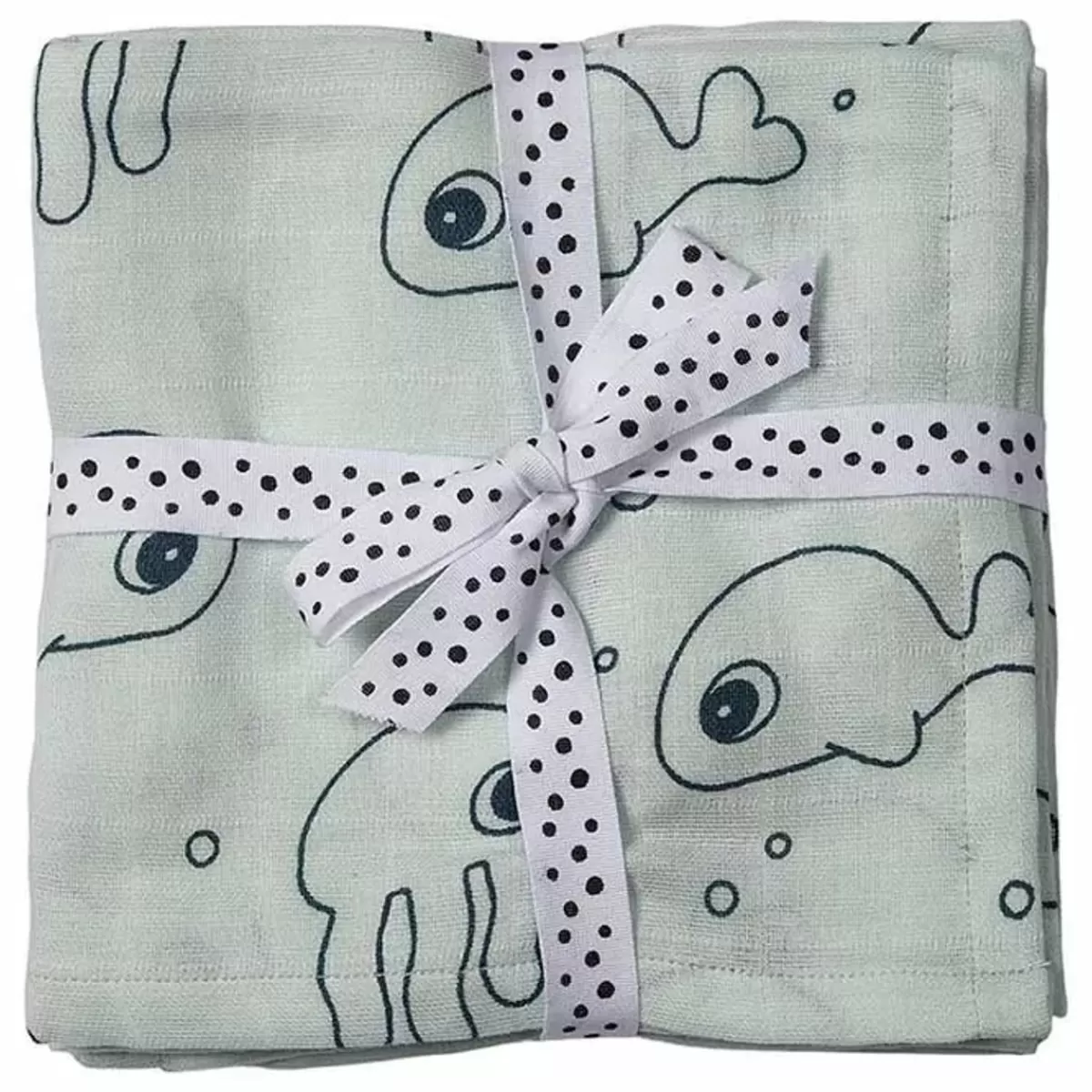 Kraamcadeau Jongen-Done by Deer Hydrofiele Doeken Xl Sea Friends Blauw (2St)
