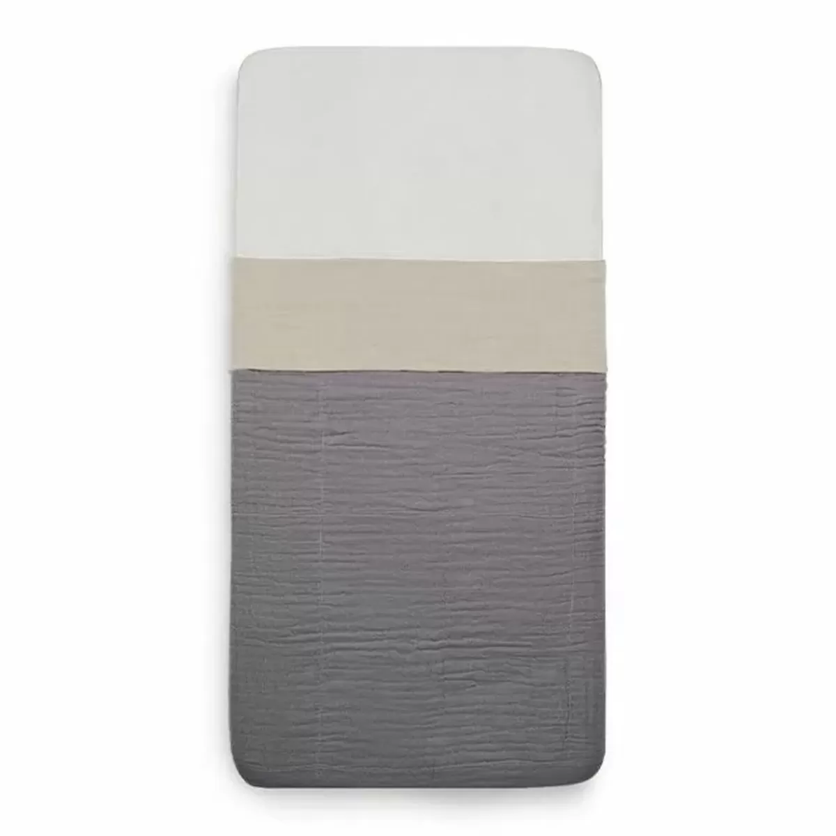Lakens-Jollein Ledikantlaken Wrinkled Cotton Nougat