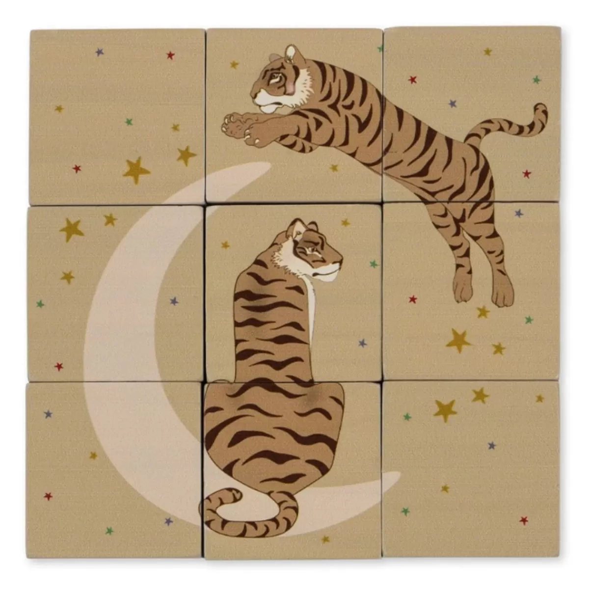 Babyspeelgoed-Konges Slojd Houten Blokkenpuzzel Multi Color