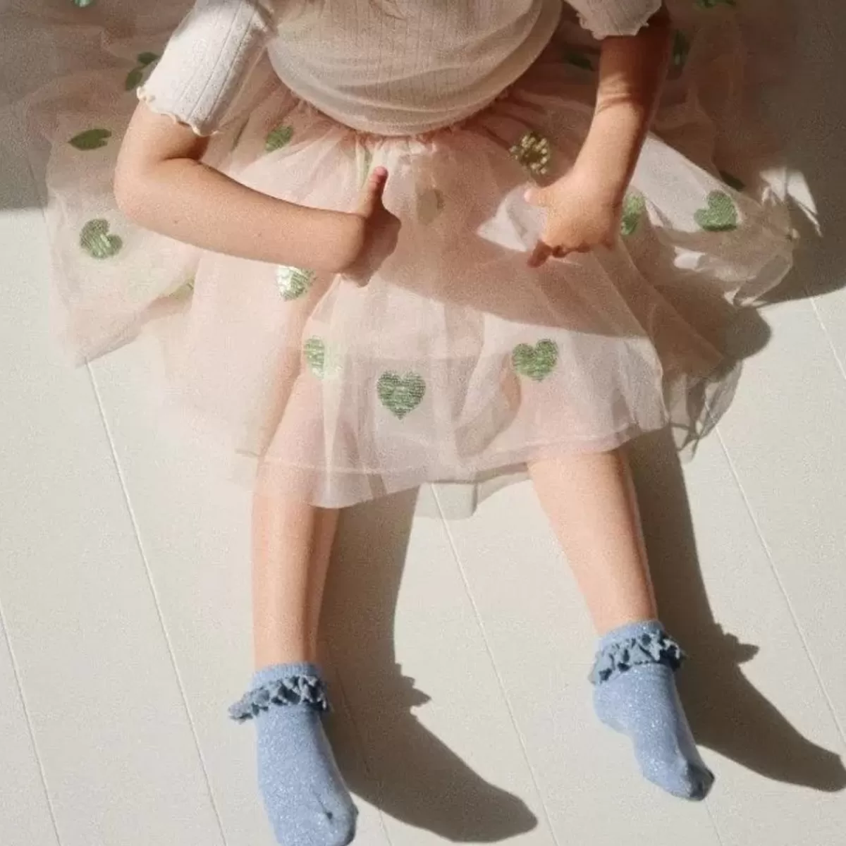 Sokken & Maillots-Konges Slojd Lurex Sokken Set In Sand/Blue | Stijlvol & Comfortabel