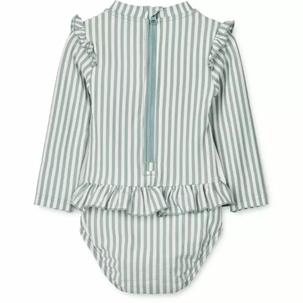 Zwemkleding-Liewood Lange Mouw Badpak Sille Stripe Sea Blue/White Bestellen - Shop Nu!