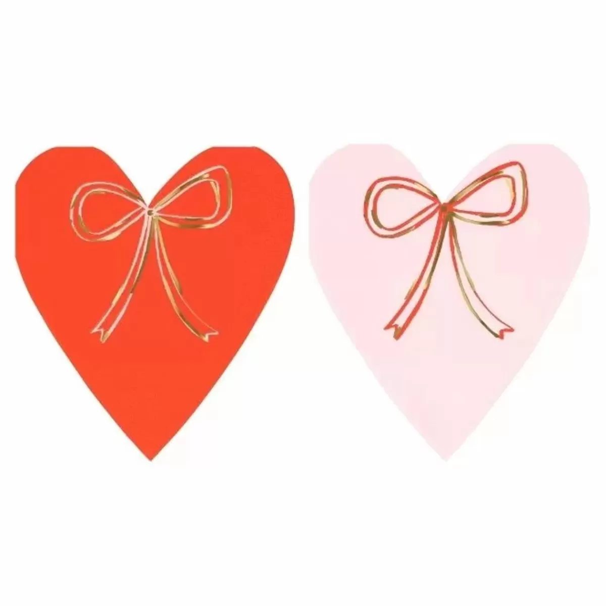 Valentijnsdag-Meri Meri Liefdevolle Hartvormige Servetten Met Strik Van (16St)