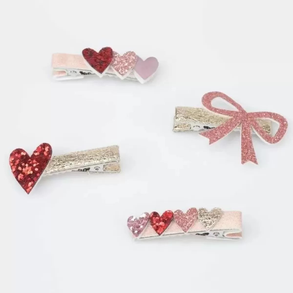 Haaraccessoires-Meri Meri Liefdevolle Valentijn Haarclipjes Set Van - Feestelijke Accessoires (8St)