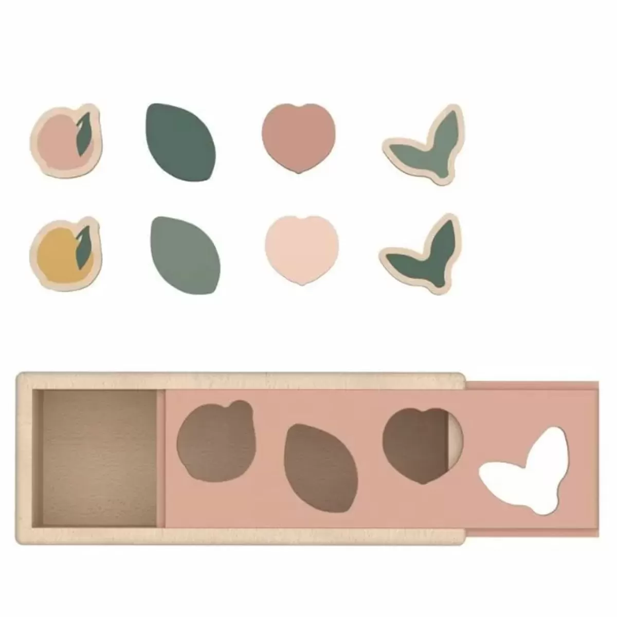 Educatief Speelgoed-Liewood Houten Vormenstoof Midas Peach Sea Shell Mix