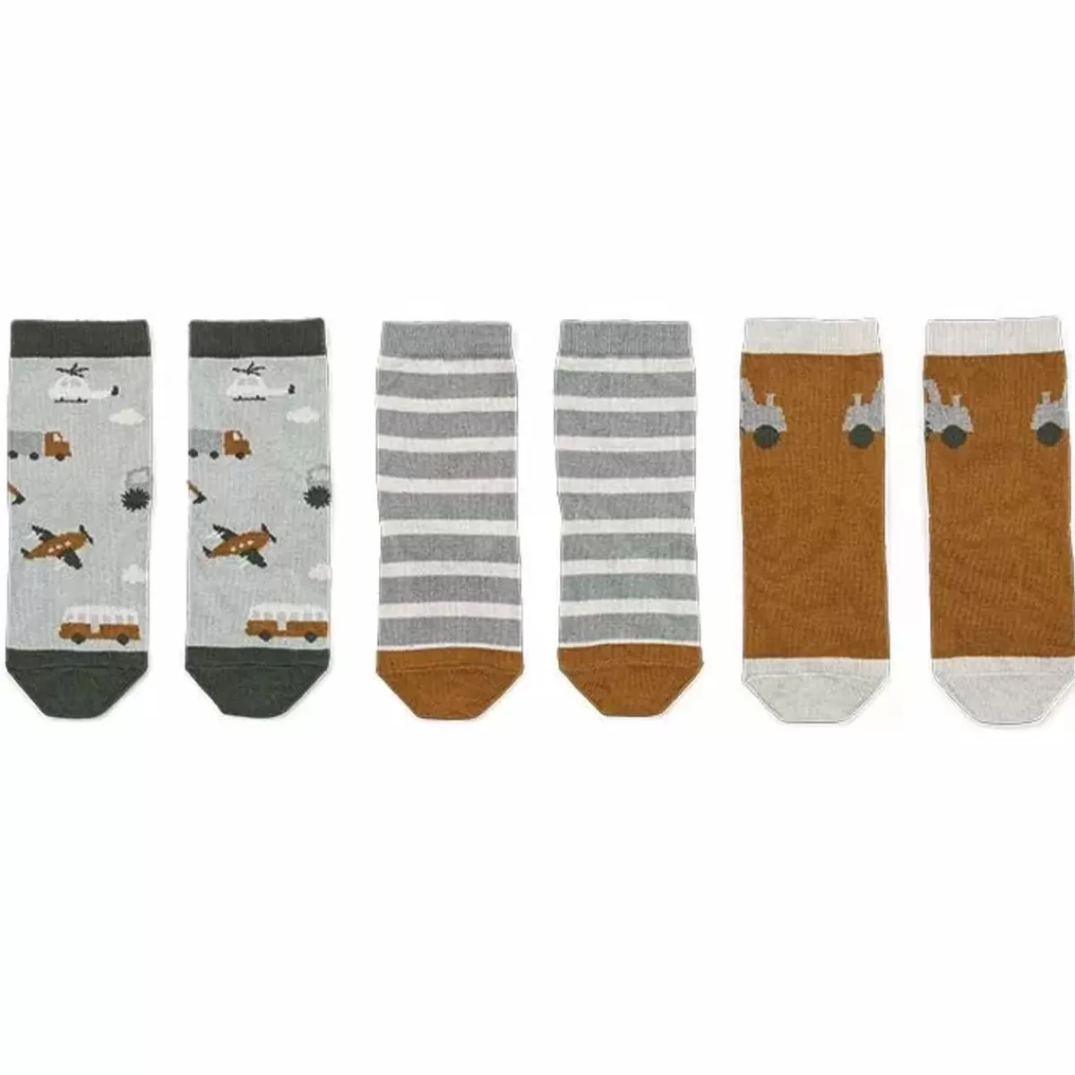 Sokken & Maillots-Liewood Sokken Silas Vehicles Dove Blue (3St)