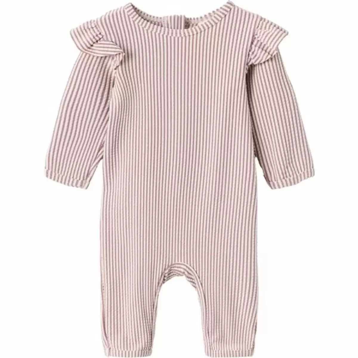 Zwemkleding-Lil' Atelier Lil' Atelier Zwempak Roze Met Ruches | Meisjes Badpak Met Ritssluiting