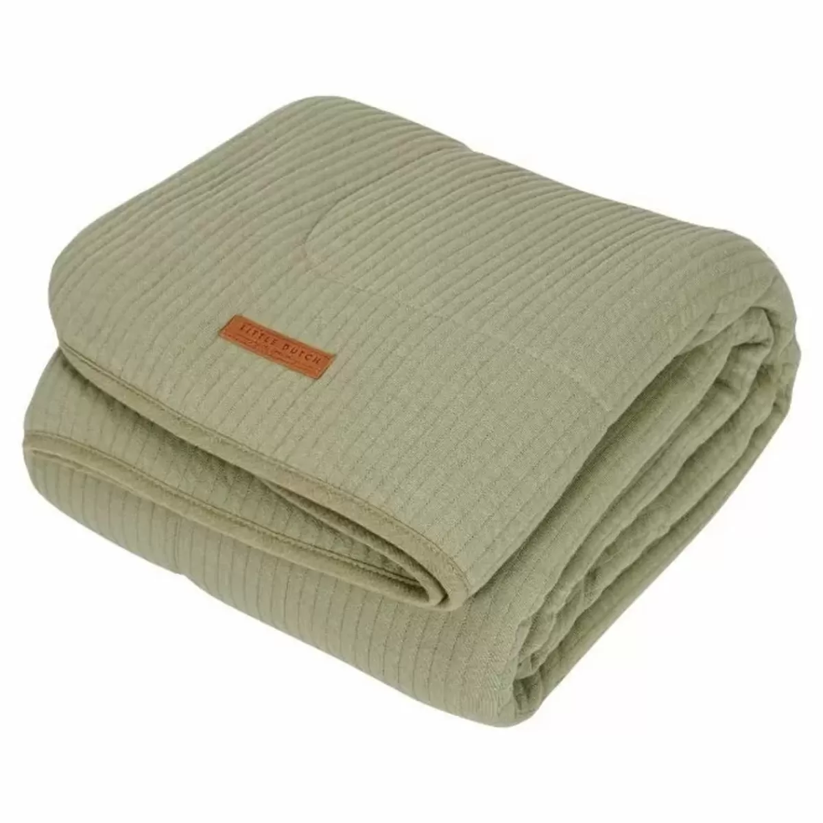 Dekentjes-Little Dutch Ledikantdeken Pure Olive