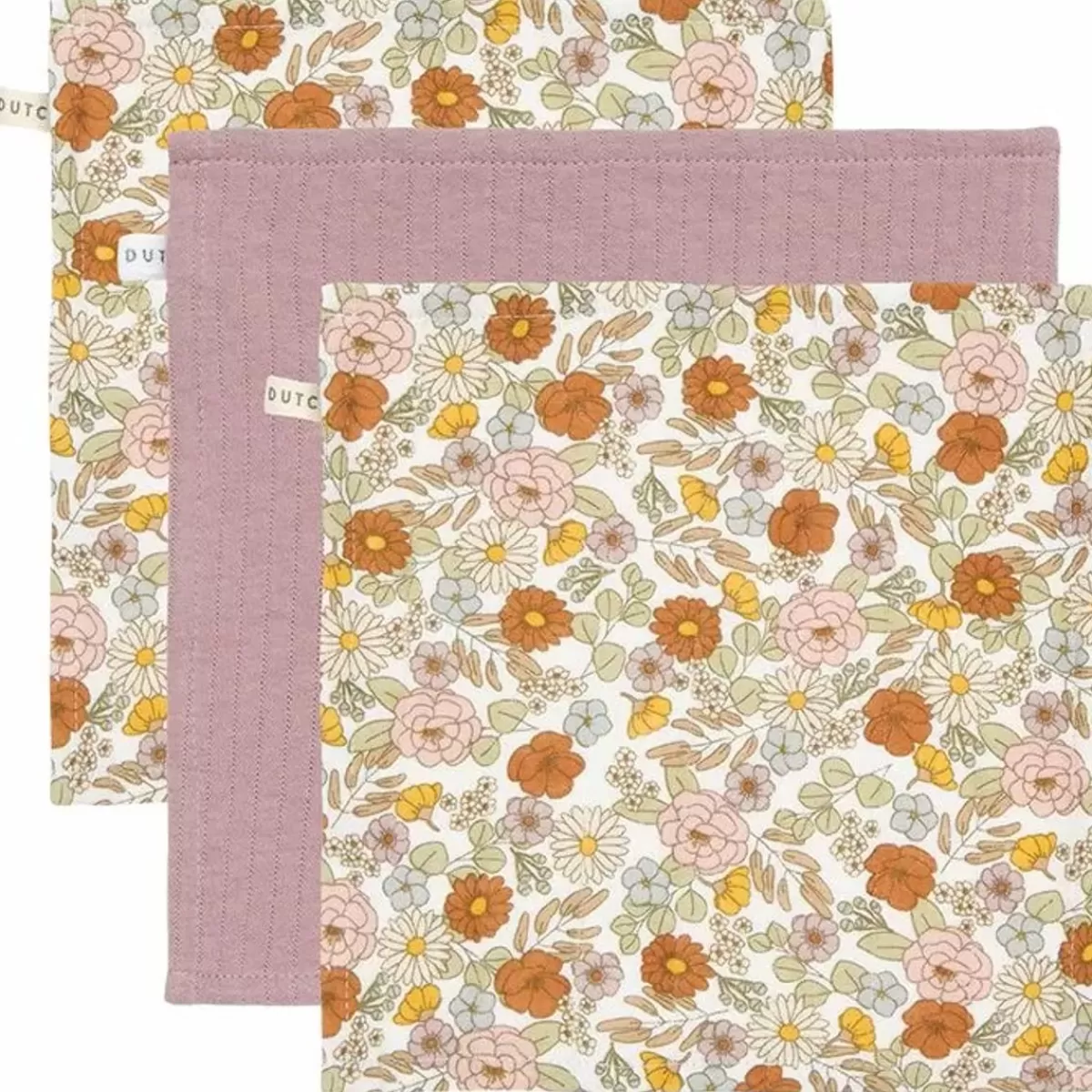 Borstvoeding Musthaves-Little Dutch Spuugdoekjes Vintage Little Flowers/Mauve