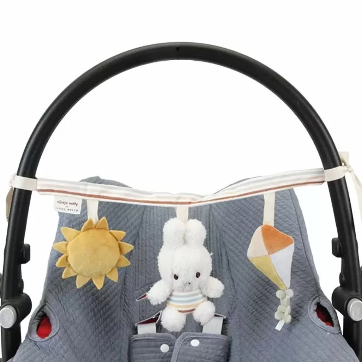 Speelgoed Voor Onderweg-Little Dutch X Nijntje Vintage Sunny Stripes Wagenspanner
