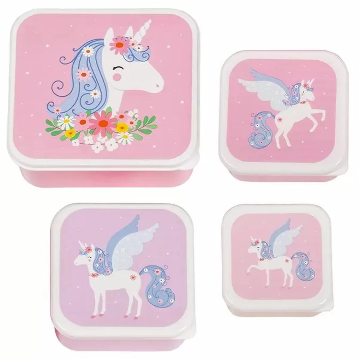Bakjes & Kommetjes-A Little Lovely Company Lunch- & Snackboxen Unicorn (4St)
