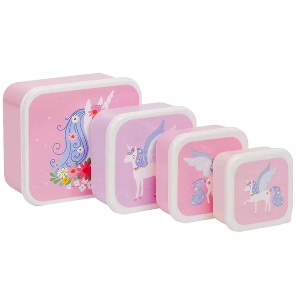 Bakjes & Kommetjes-A Little Lovely Company Lunch- & Snackboxen Unicorn (4St)