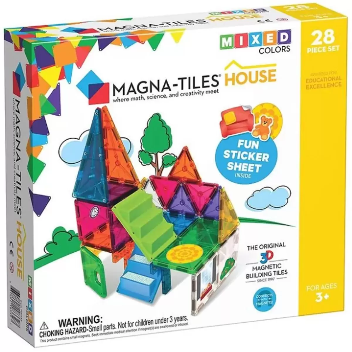 Bouwspeelgoed-Magna-Tiles Magna Tiles Clear Colors House Set (28St)