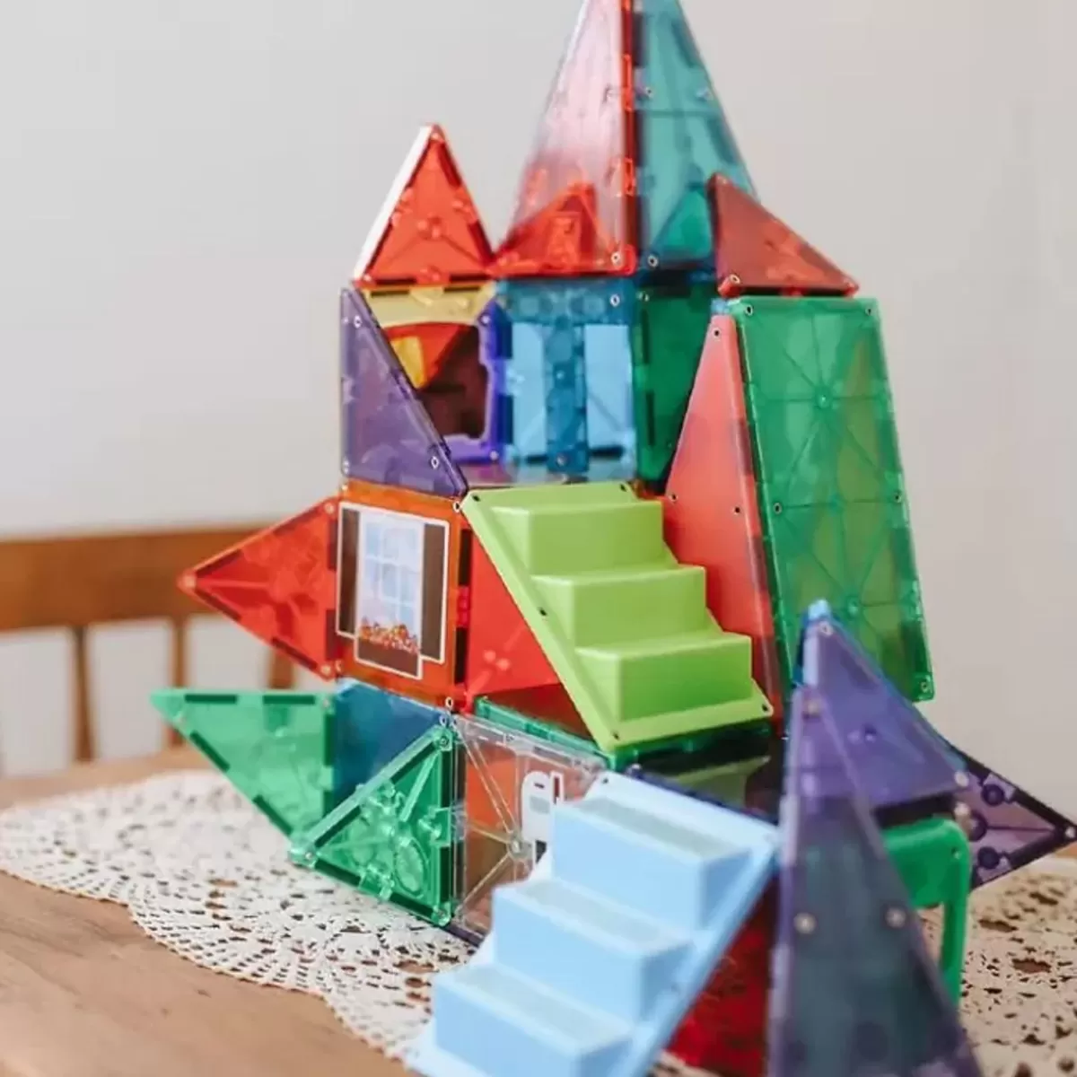 Bouwspeelgoed-Magna-Tiles Magna Tiles Clear Colors House Set (28St)