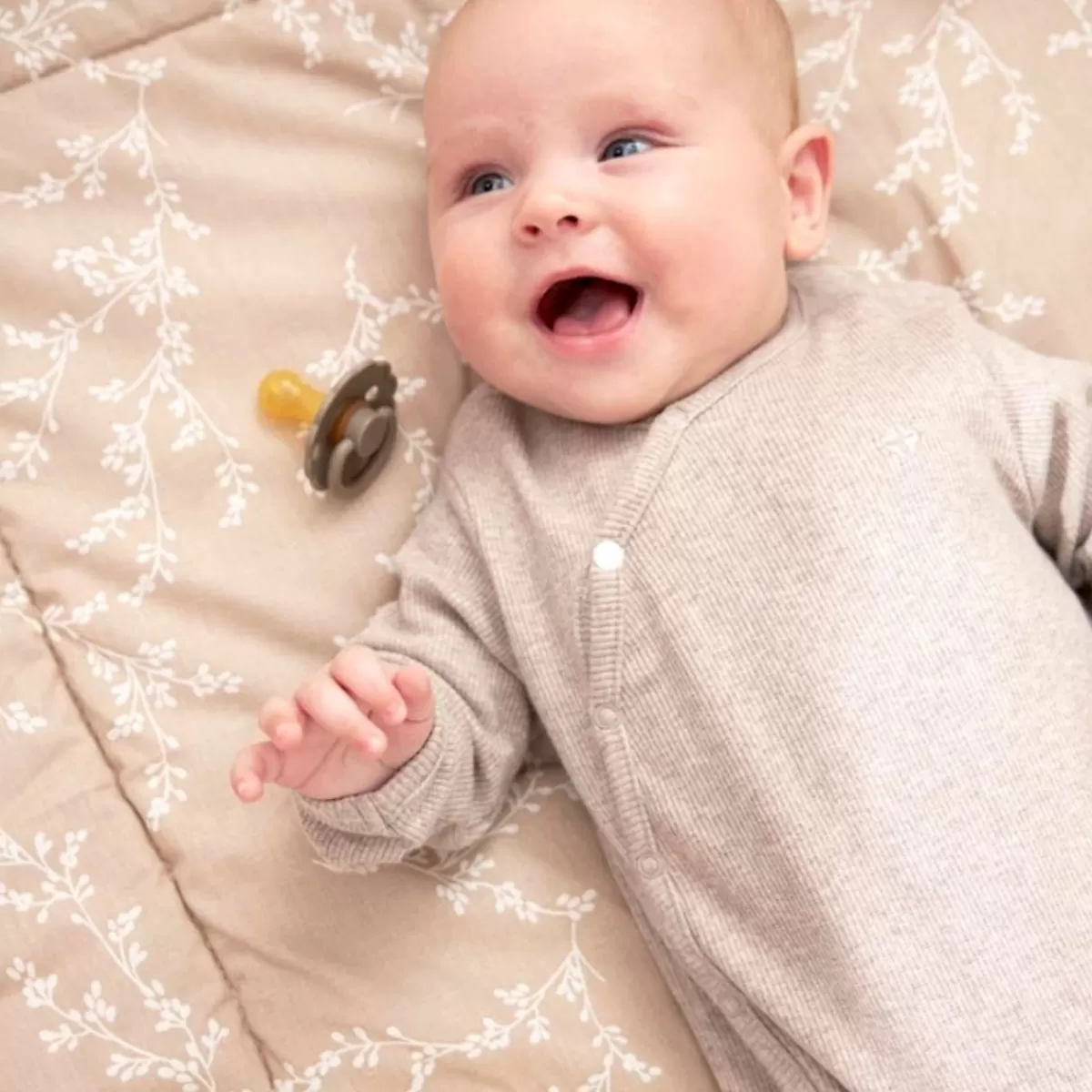Boxkleden-Meyco Boxkleed Branches Zand 80X100Cm - Perfect Voor Stijlvolle En Comfortabele Babykamers