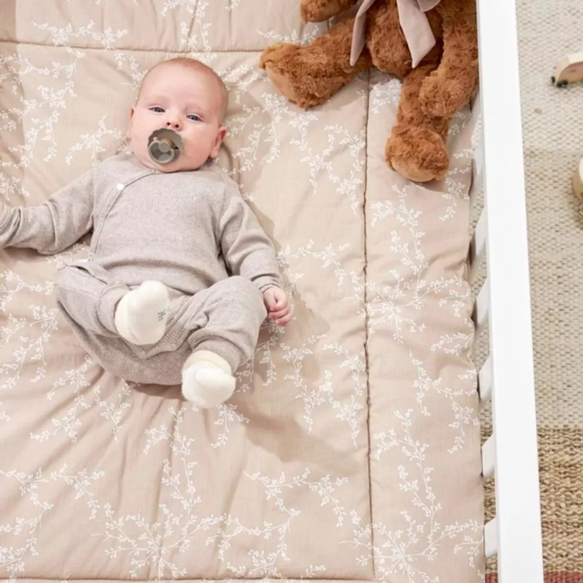 Boxkleden-Meyco Boxkleed Branches Zand 80X100Cm - Perfect Voor Stijlvolle En Comfortabele Babykamers