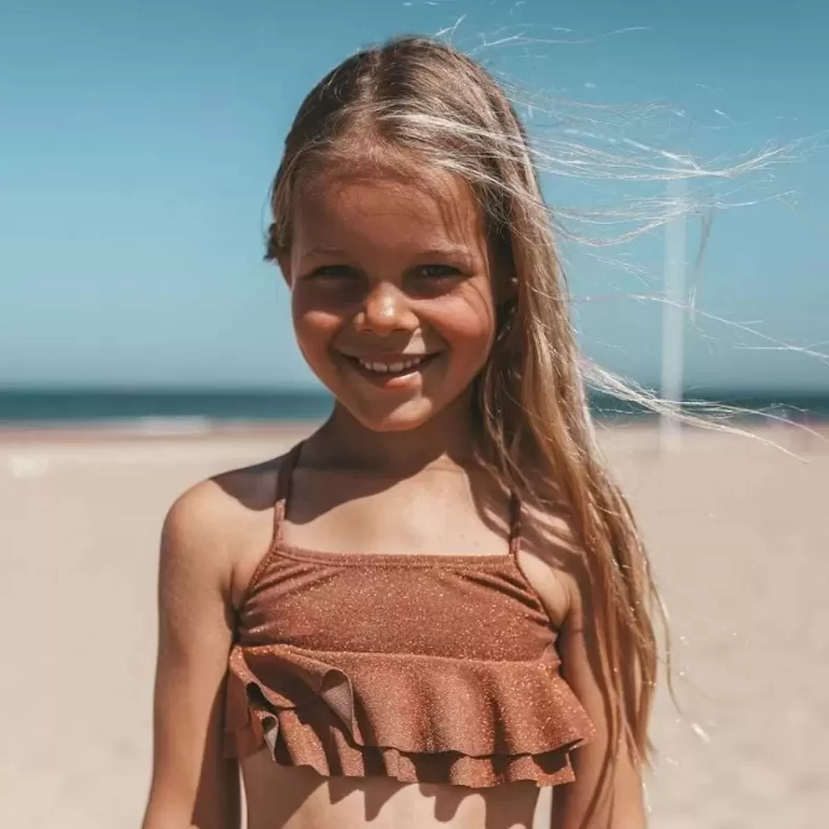 Zwemkleding-Salted Stories Sami Glitter Bikini | Maat 98/104 | Kindervriendelijke Glitters | Upf50+