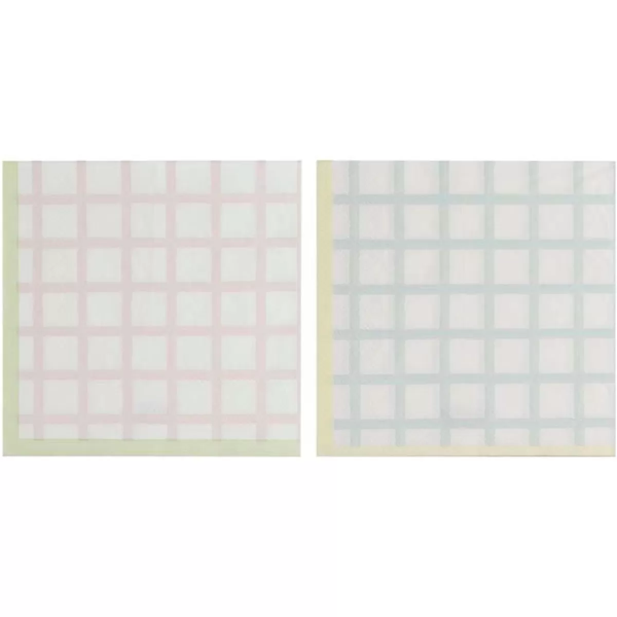 Pasen-Ginger Ray Servetten Ruitjes Pastel Hop Hop Hooray (16St)
