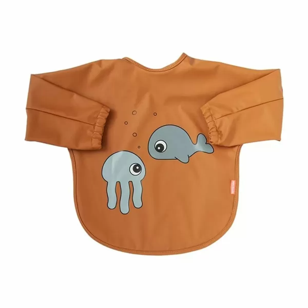 Slabbetjes-Done by Deer Slab Lange Mouwen Sea Friends Mustard (6-18M)