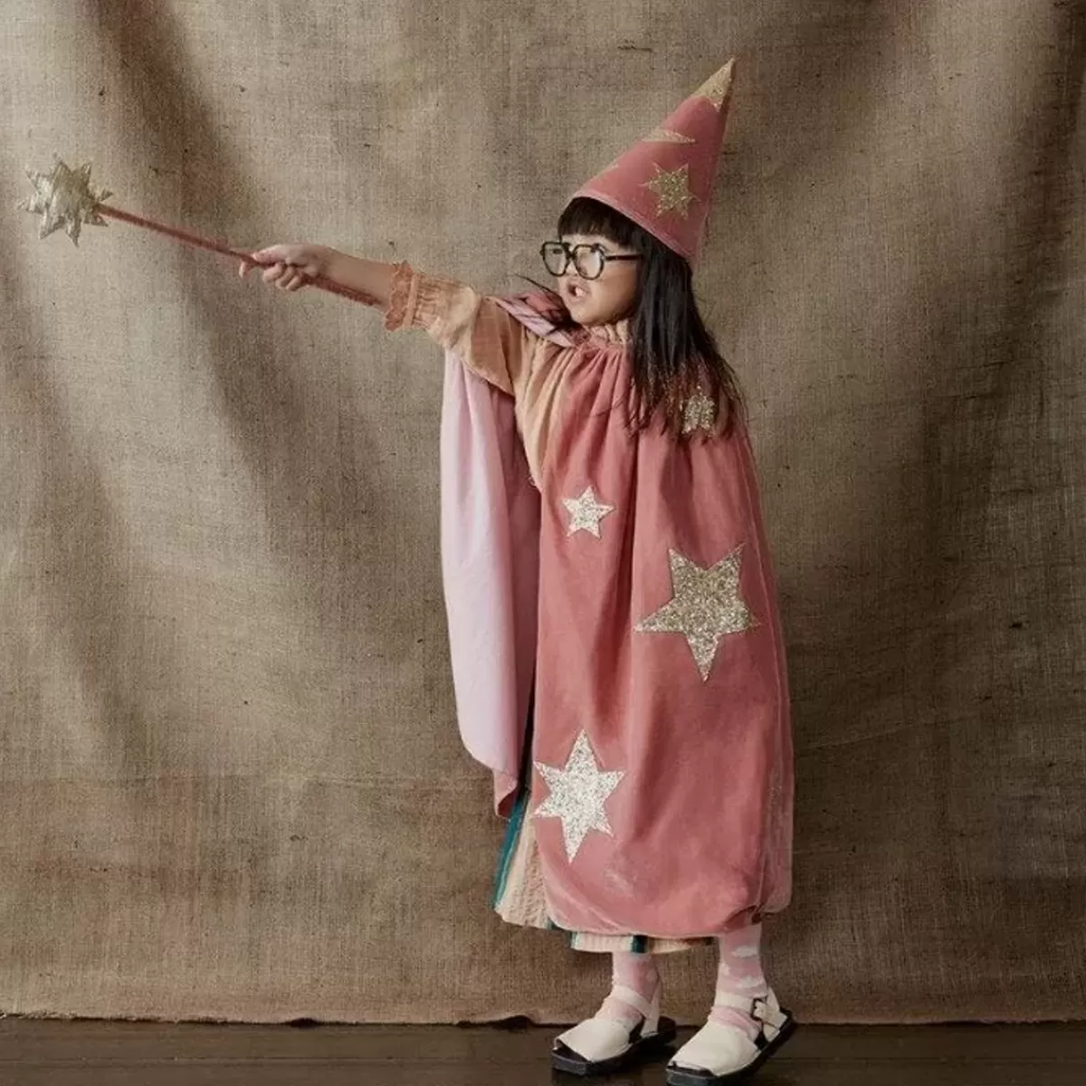 Verkleedkleding Meisjes-Meri Meri Verkleedset Tovenaar Velvet Roze (3-6 Jaar)