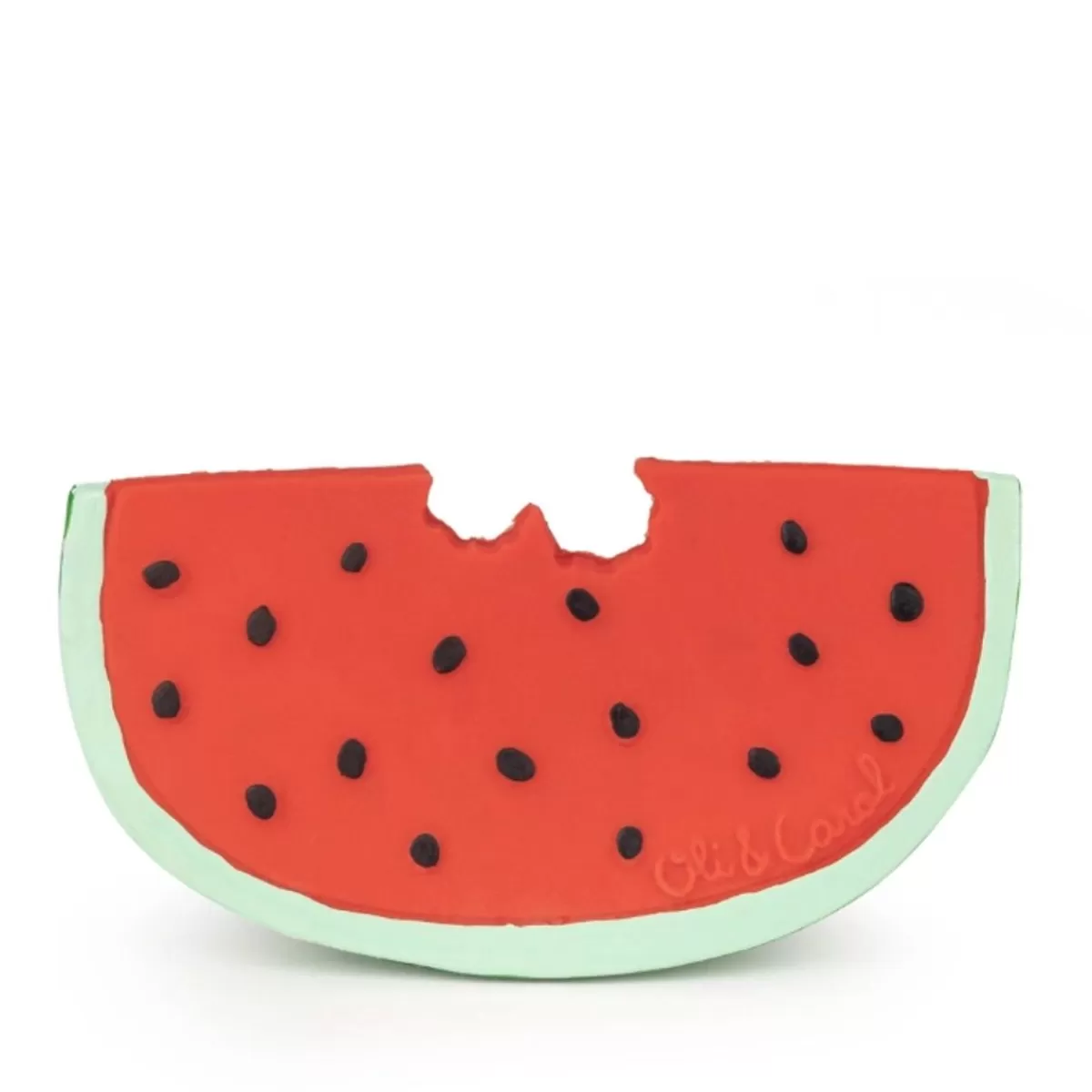 Babyspeelgoed-Oli&Carol Wally The Watermelon - Natuurlijke Rubberen Bijtspeeltje Voor Babys | Kidsdeco.Nl
