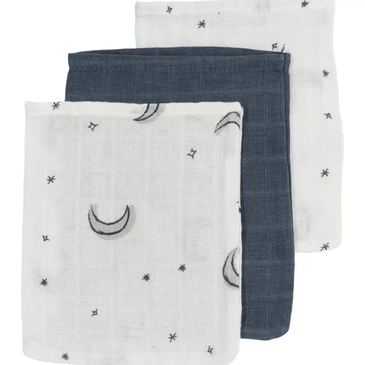 Washandjes-Meyco Zachte En Absorberende Hydrofiele Washandjes In Moon Indigo - 3 Stuks