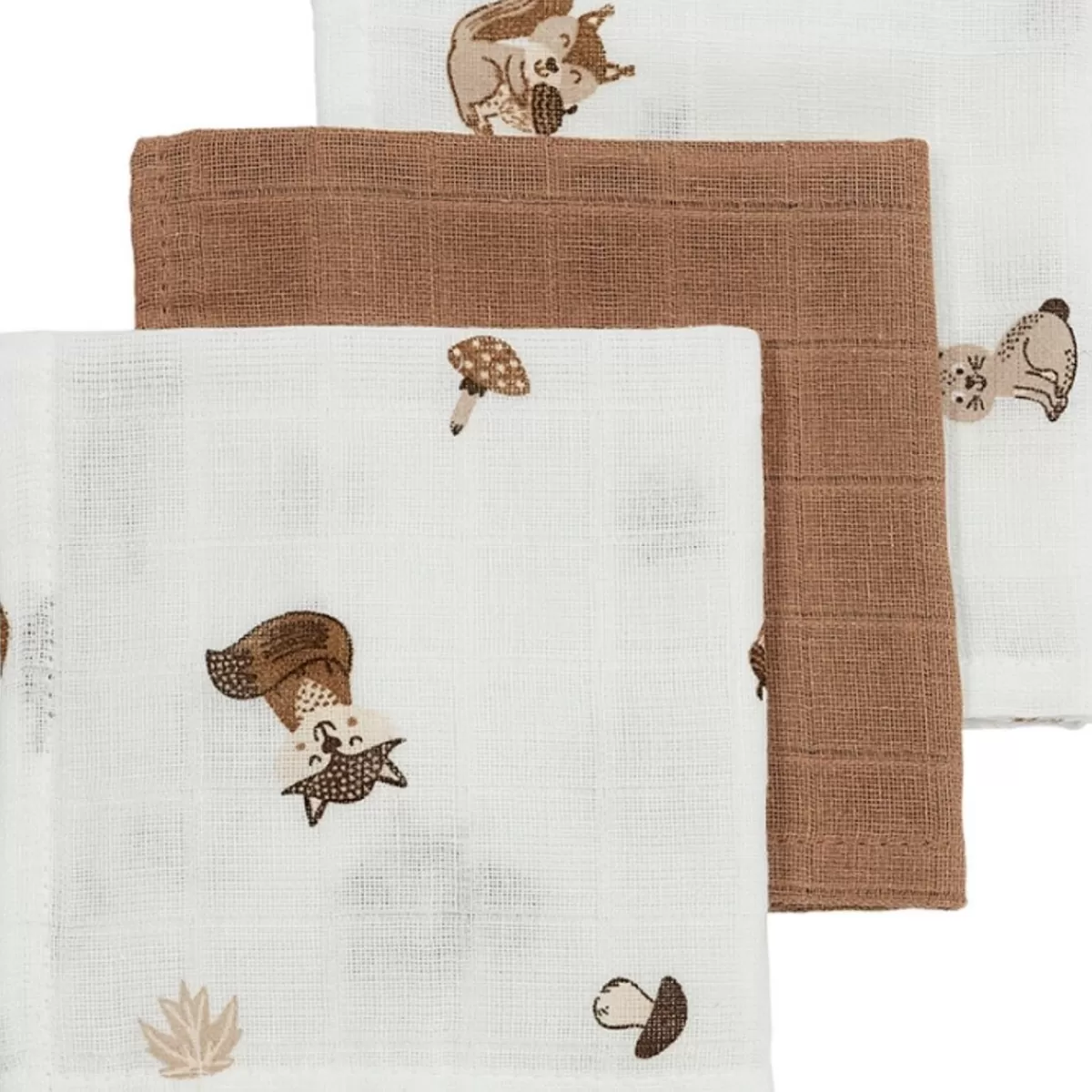 Hydrofiele Doeken-Meyco Zachte Hydrofiele Monddoekjes In Forest Animals Toffee - Nu In Een Handige Set Van 3 Stuks!