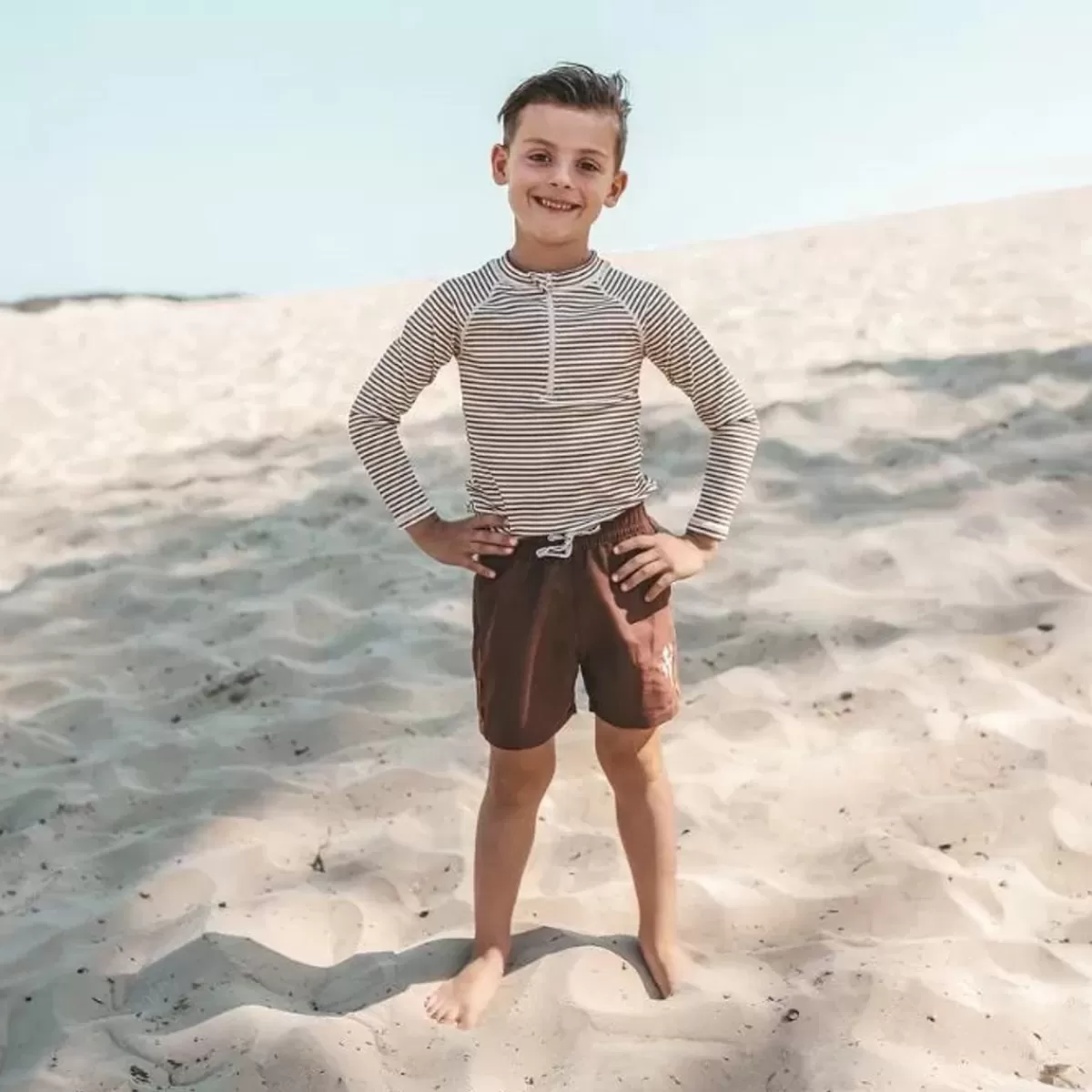 Zwemkleding-Salted Stories Zwembroek Stef In Solide Carob Bruin Bestellen -